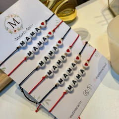 Pulsera hilito rojo negro regalo mamá ajustable / pack 0