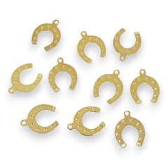 Mini dije herradura suerte 15x11 mm gold-filled / unidad 0
