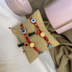 Pulsera protección azabache San Benito hilo rojo ajustable / unidad 0