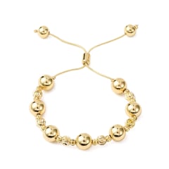 Pulsera ajustable balines mixtos baño oro / unidad 0