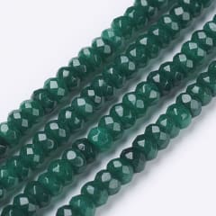 Sarta abalorios cuentas redonda plana 4x3 mm piedra jade / tira 0