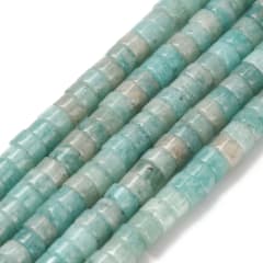 Cuenta amazonita forma disco 4x2 mm / tira 0