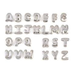 Letras pasadoras orificio grande 15 mm baño platino / unidad 0