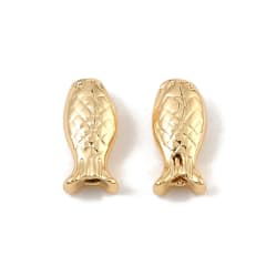 Dije pasador pez mar 9.5 mm baño oro / unidad 0