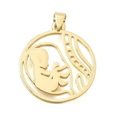 Dije colgante dulce espera maternidad 24.5 mm baño oro / unidad 0