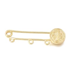 Broche de seguridad alpita san benito baño de oro / unidad 0