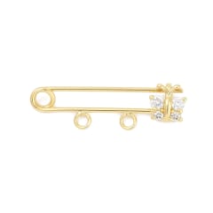 Dije broche pasador de seguridad bebé alpita con mariposa / unidad 0