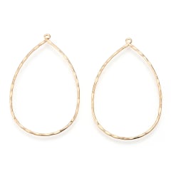Maxi dije silueta gota texturizada 51 mm baño oro / unidad 0