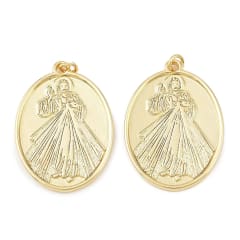 Maxi Dije colgante Jesús de la misericordia 35 mm baño oro / unidad 0