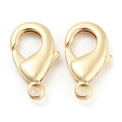 Broche pico loro 20 mm baño de oro / unidad 0