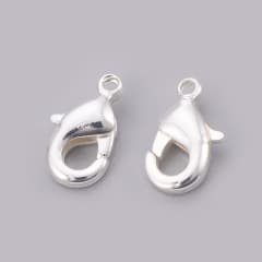 Broche pico loro 9 mm Baño de plata / unidad 0