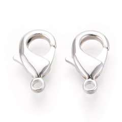 Broche pico loro 20 mm baño de plata / unidad 0