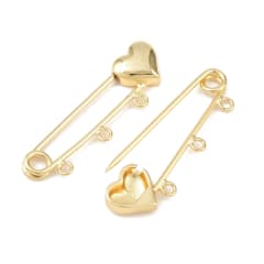 Dije broche pasador seguridad bebe alpita corazón 11 mm / unidad 0