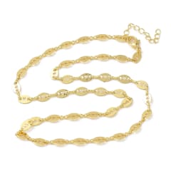 Cadena armada corazon calado 7.5 mm baño oro / unidad 0