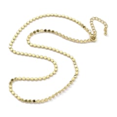 Cadena armada tejido balines planos 2.5 mm baño oro / unidad 0