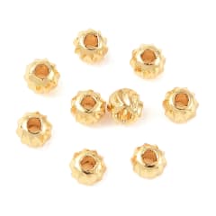 Separador redondo texturizado 4 mm baño oro / unidad 0