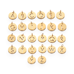 Letras redondas colgantes abecedario 12 mm acero / unidad 0