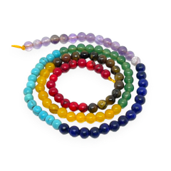 Sarta abalorios cuentas piedras 7 chakras / tira 0