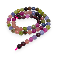 Sarta abalorios cuentas piedra jade turmalina / tira 0