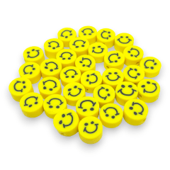 Pasador arcilla polimérica carita feliz 10 mm fimo / 20 uds 0