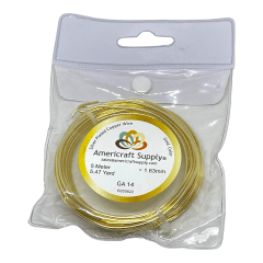 Alambre calibre 14 dorado americraft supply gold / Rollo 0