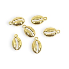 Mini dije concha de cauri 6 mm gold-filled / unidad 0