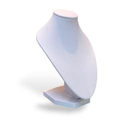 Exhibidor mostrario cuello alargado eco cuero blanco chico / unidad 0