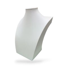 Exhibidor mostrario busto chico 20 cm eco cuero blanco / unidad 0