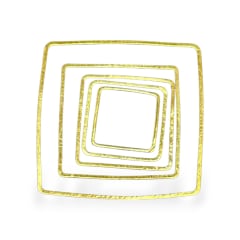 Figura cerrada cuadrado 20 a 8 mm baño oro / unidad 0