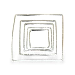 Figura cerrada cuadrado 20 a 8 mm baño platino / unidad 0