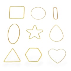 Figuras cerradas surtidas 20 mm aprox  baño oro / unidad 0