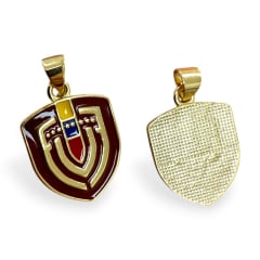 Dije colgante esmaltado venezuela vinotinto baño de oro / unidad 0