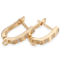 Base de aros catalán ovalada zircón / par 0