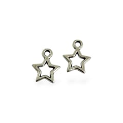 Dije colgante estrella silueta 10 mm aleación / unidad 0