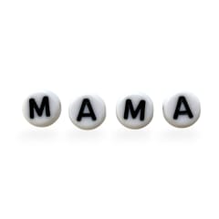 Letras plásticas redonda palabra mamá  / paq 0