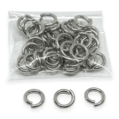 Argollas de unión 8 - 10 mm Acero plateado / 10 gramos 0