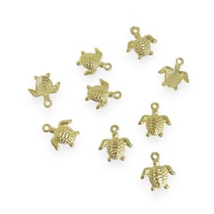 Mini dije tortuga mar 10 mm gold-filled / unidad 0