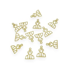 Mini dije silueta José Gregorio Hernández 10 mm gold-filled / unidad 0