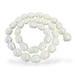 Sarta abalorios cuentas perla alargada natural cultivada / tira 0