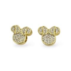 Pasador europeo charm mickey minnie baño oro zircón / unidad 0