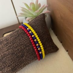 Pulsera tricolor Venezuela triple ajustable / unidad 0