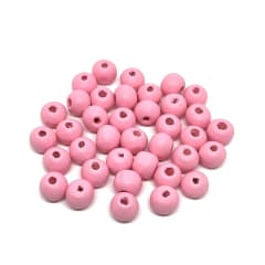 Cuentas de madera pintada natural / 50 grs 0