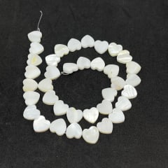 Abalorios cuentas figura corazón nacar 6-10 mm 0