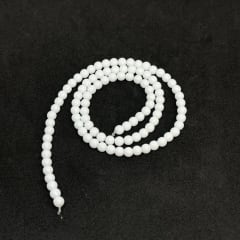 Sarta abalorios cuentas piedra onix blanca / tira 0