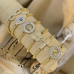 Pulsera ajustable hilo chino acero / unidad 0