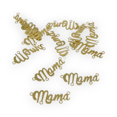 Dije conector palabra mamá Gold-filled / unidad 0