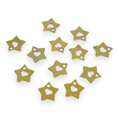 Dije colgante estrella corazón Gold-filled / unidad 0