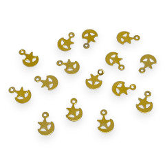 Dije colgante luna estrella Gold-filled / unidad 0