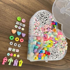 Kit de abalorios para crear pulseras collares para niñas 0