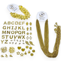 Kit para crear collares pulseras con letras 0
